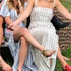 Reformation striped linen dress